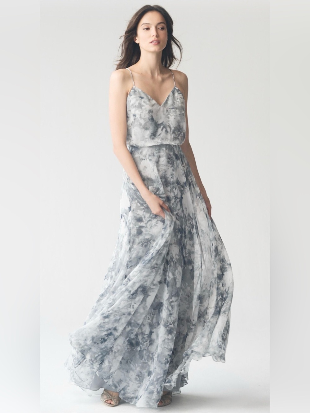 Jenny Yoo Collection Inesse Print maxi chiffon dress 4
